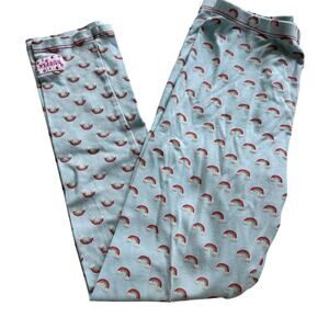 Ruffle Girl Size 12/14 Leggings - Light Blue Rainbow